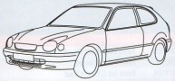 Pièces auto carrosserie TOYOTA COROLLA (E11) DE 05/1997 A 01/2000